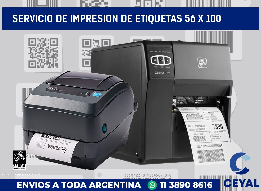 servicio de impresion de etiquetas 56 x 100
