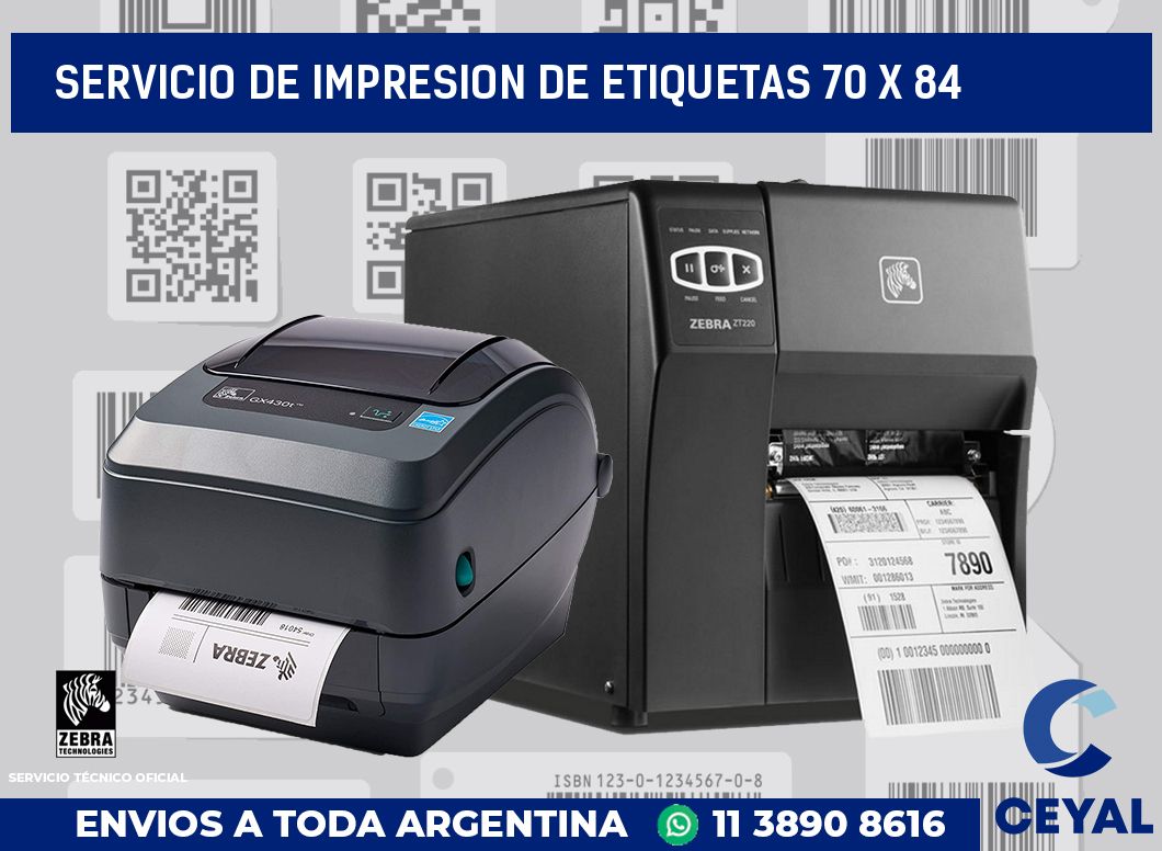 servicio de impresion de etiquetas 70 x 84