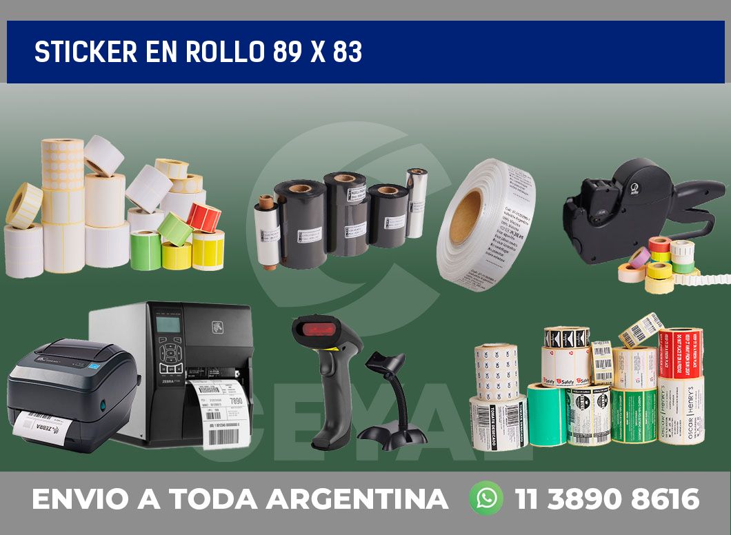 sticker en rollo 89 x 83
