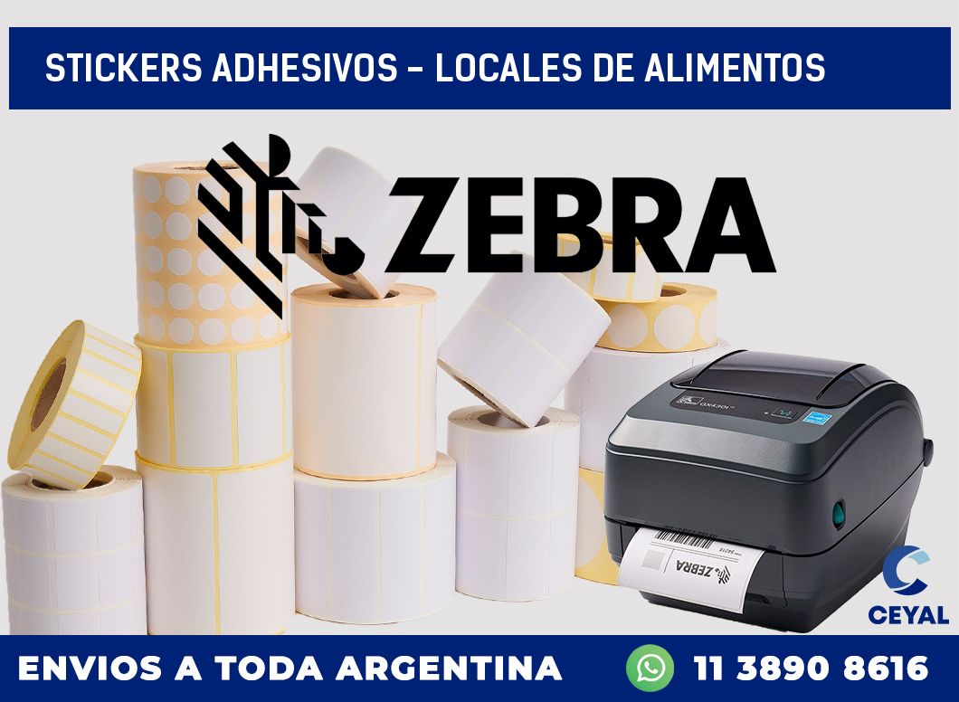 stickers adhesivos – locales de alimentos