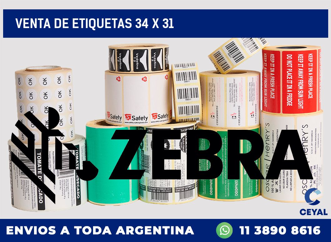 venta de etiquetas 34 x 31