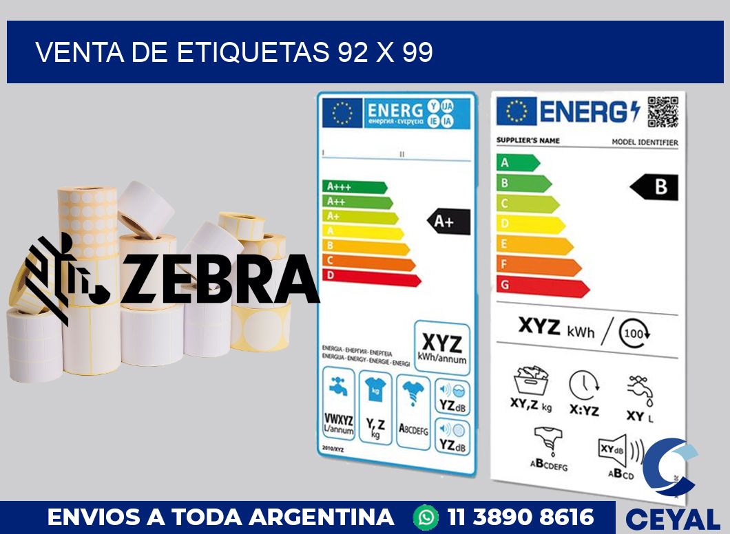 venta de etiquetas 92 x 99