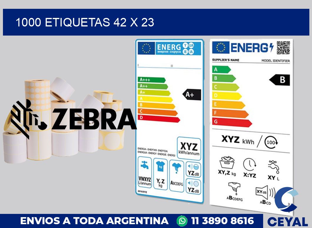 1000 etiquetas 42 x 23