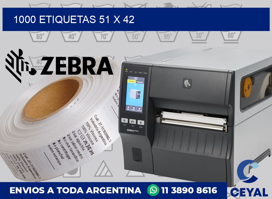 1000 etiquetas 51 x 42