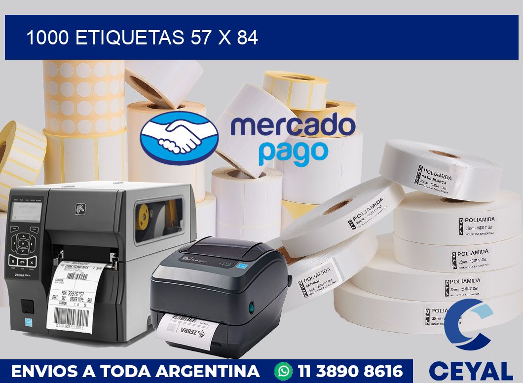 1000 etiquetas 57 x 84