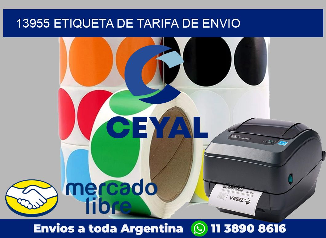 13955 Etiqueta de tarifa de envio