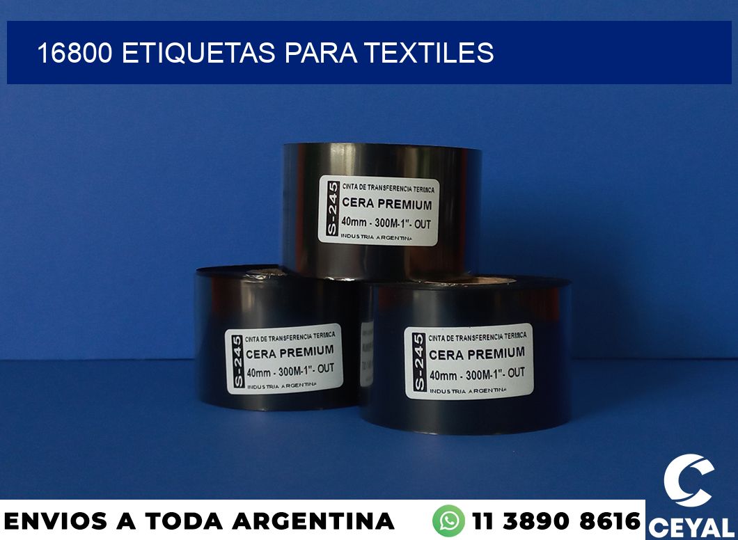 16800 etiquetas para textiles