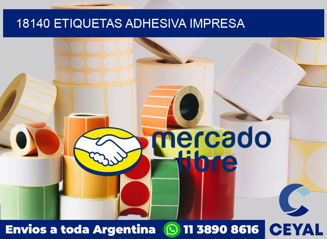 18140 etiquetas adhesiva impresa