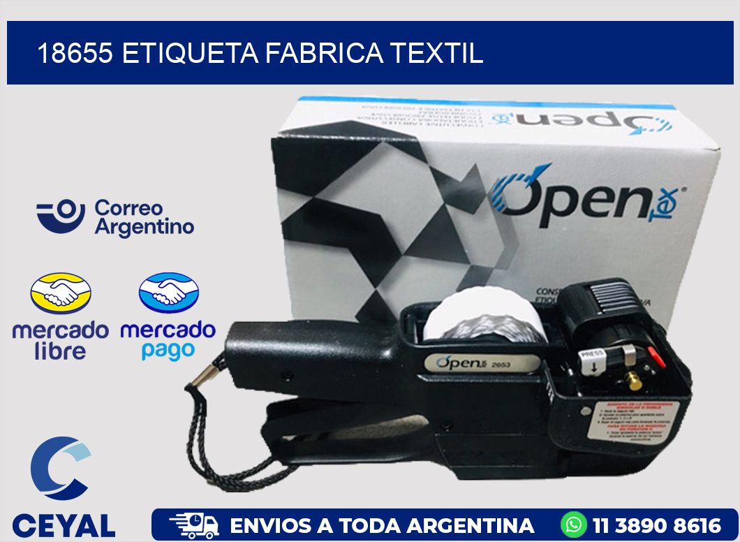 18655 etiqueta fabrica textil