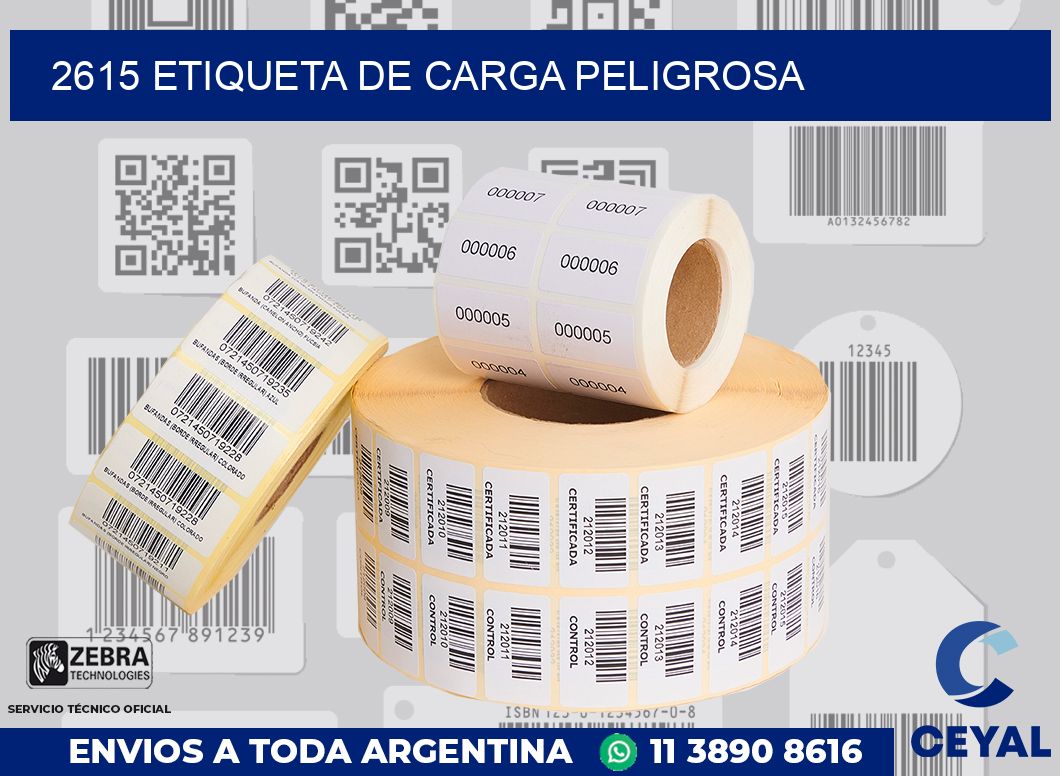 2615 Etiqueta de carga peligrosa