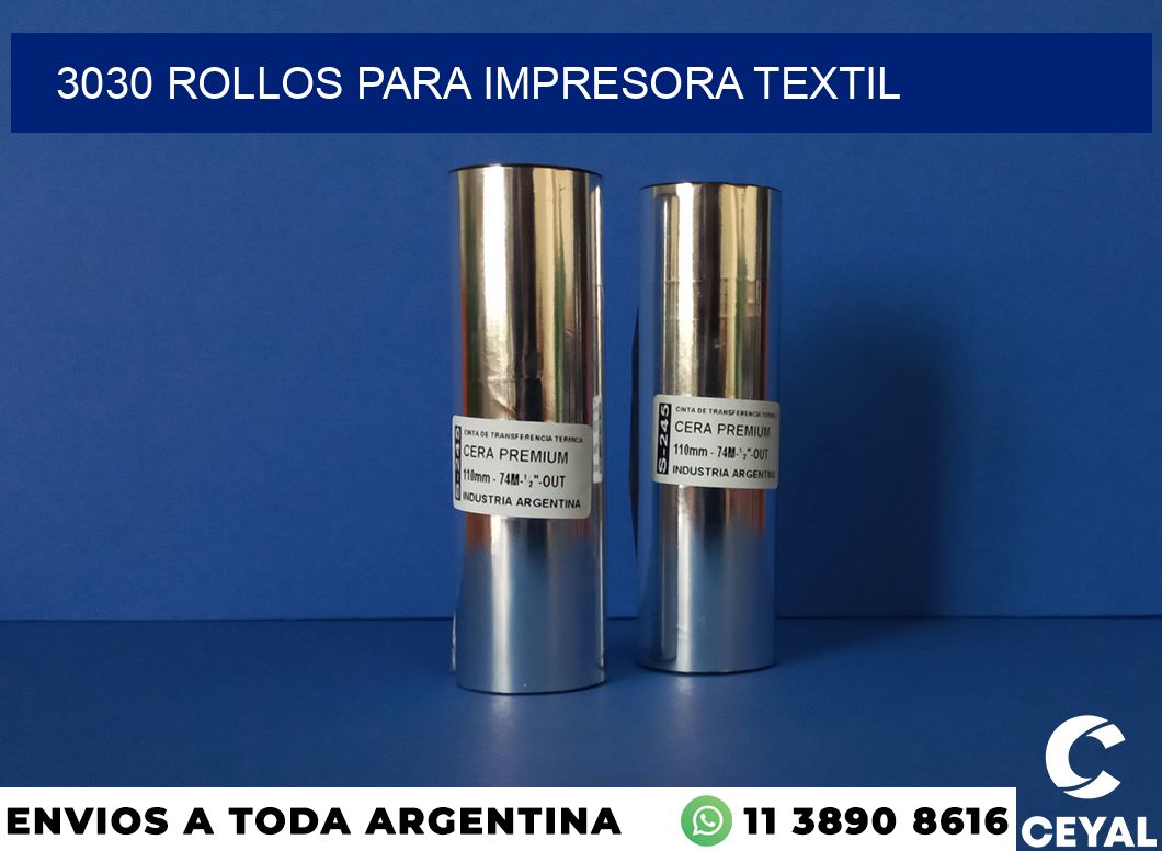 3030 rollos para impresora textil
