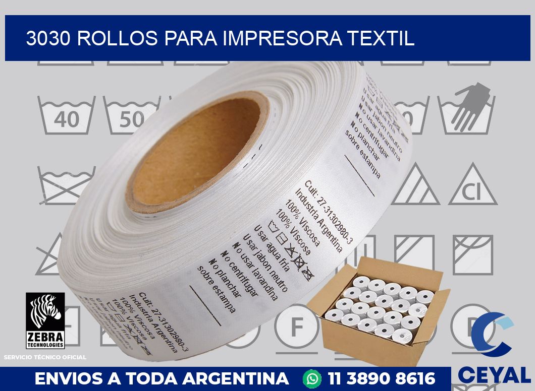 3030 rollos para impresora textil