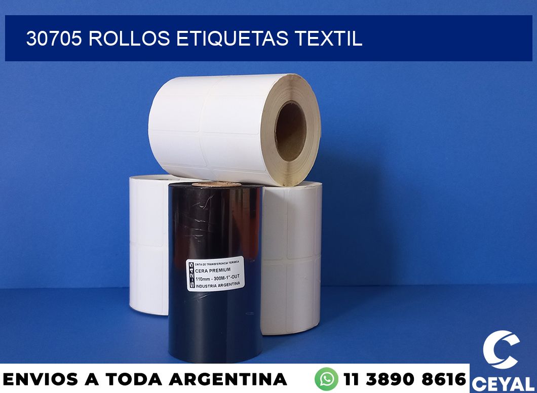 30705 rollos etiquetas textil