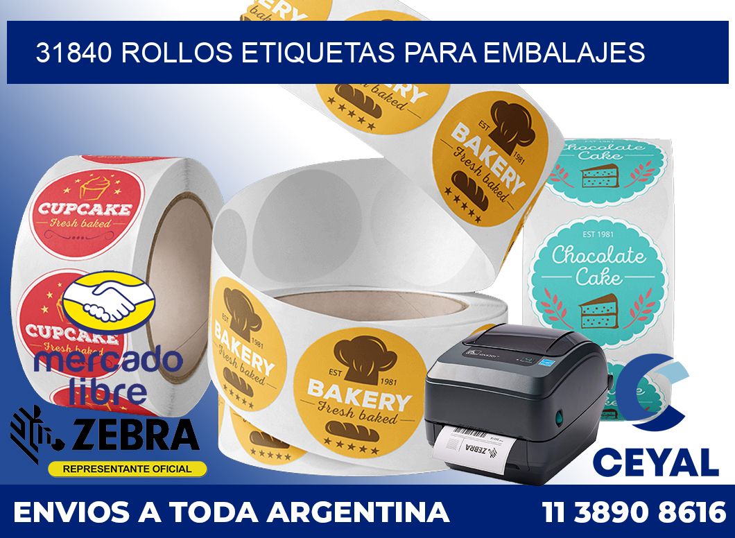 31840 Rollos etiquetas para embalajes