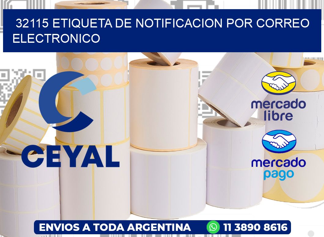 32115 Etiqueta de notificacion por correo electronico