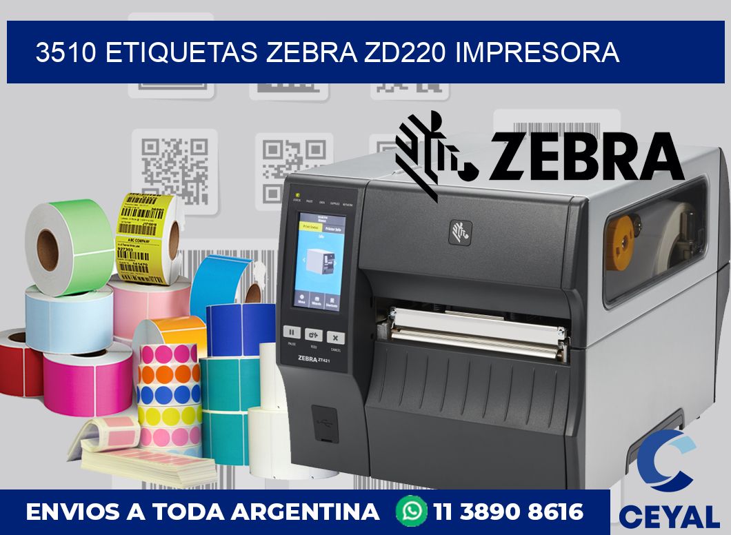 3510 etiquetas Zebra zd220 impresora