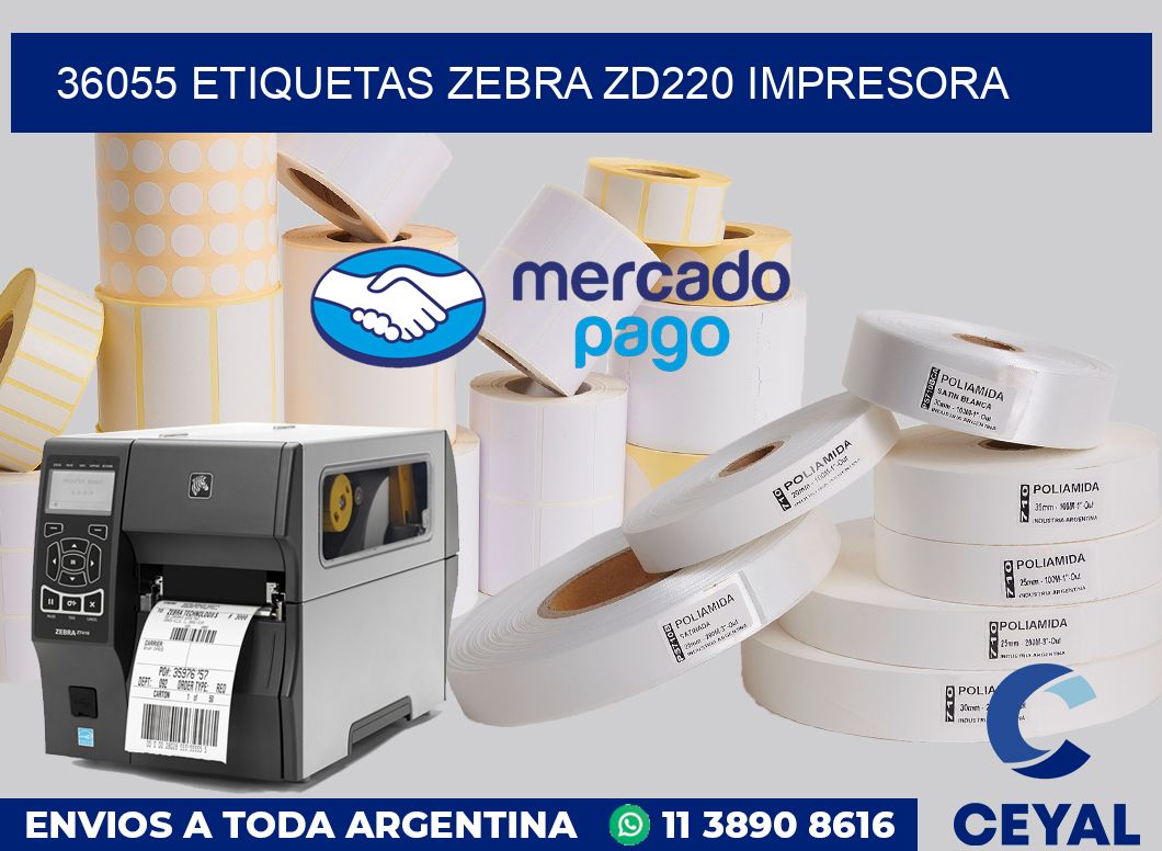 36055 etiquetas Zebra zd220 impresora