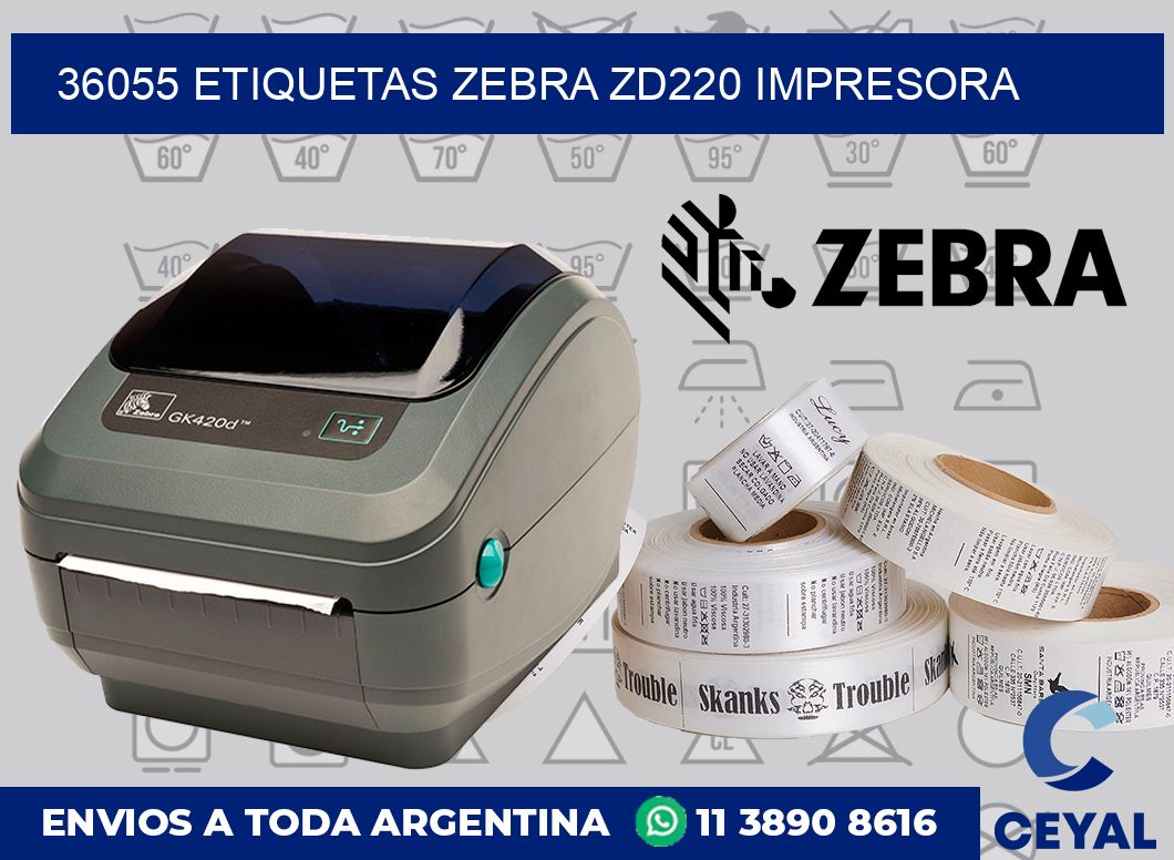 36055 etiquetas Zebra zd220 impresora