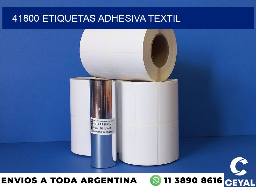 41800 etiquetas adhesiva textil