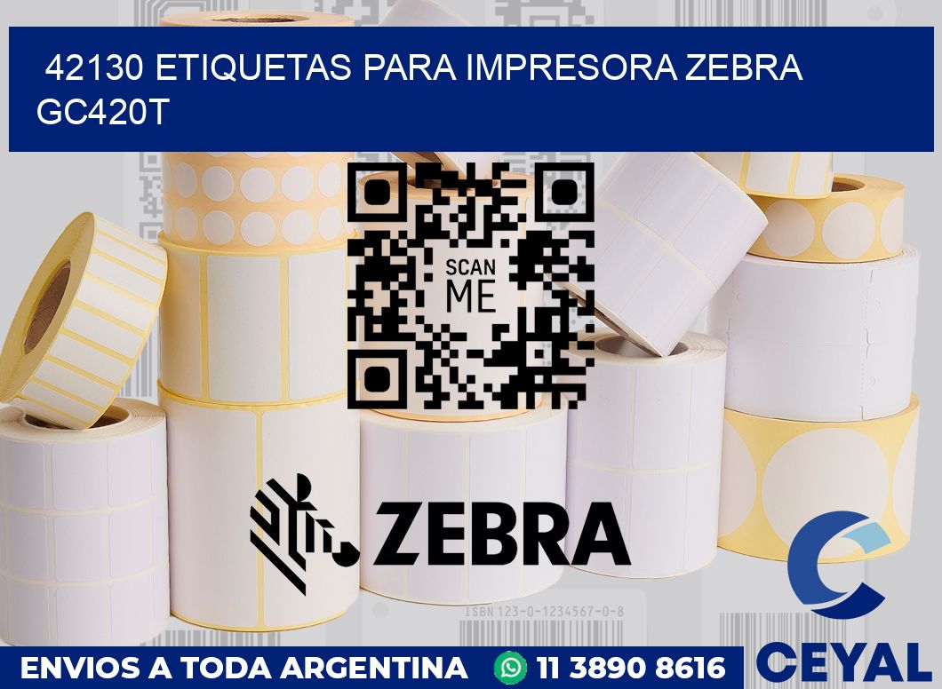 42130 etiquetas para impresora zebra GC420T