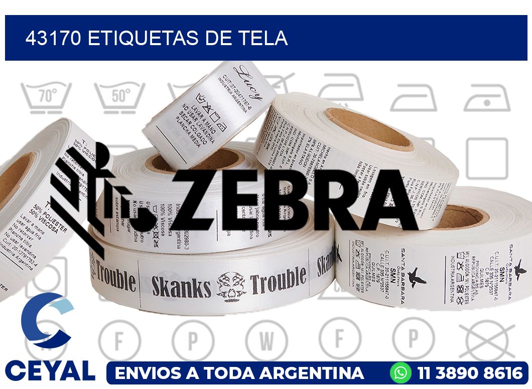 43170 Etiquetas de tela