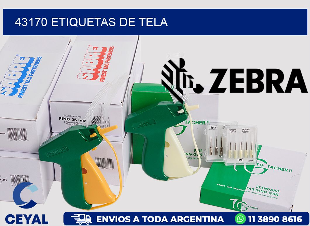 43170 Etiquetas de tela