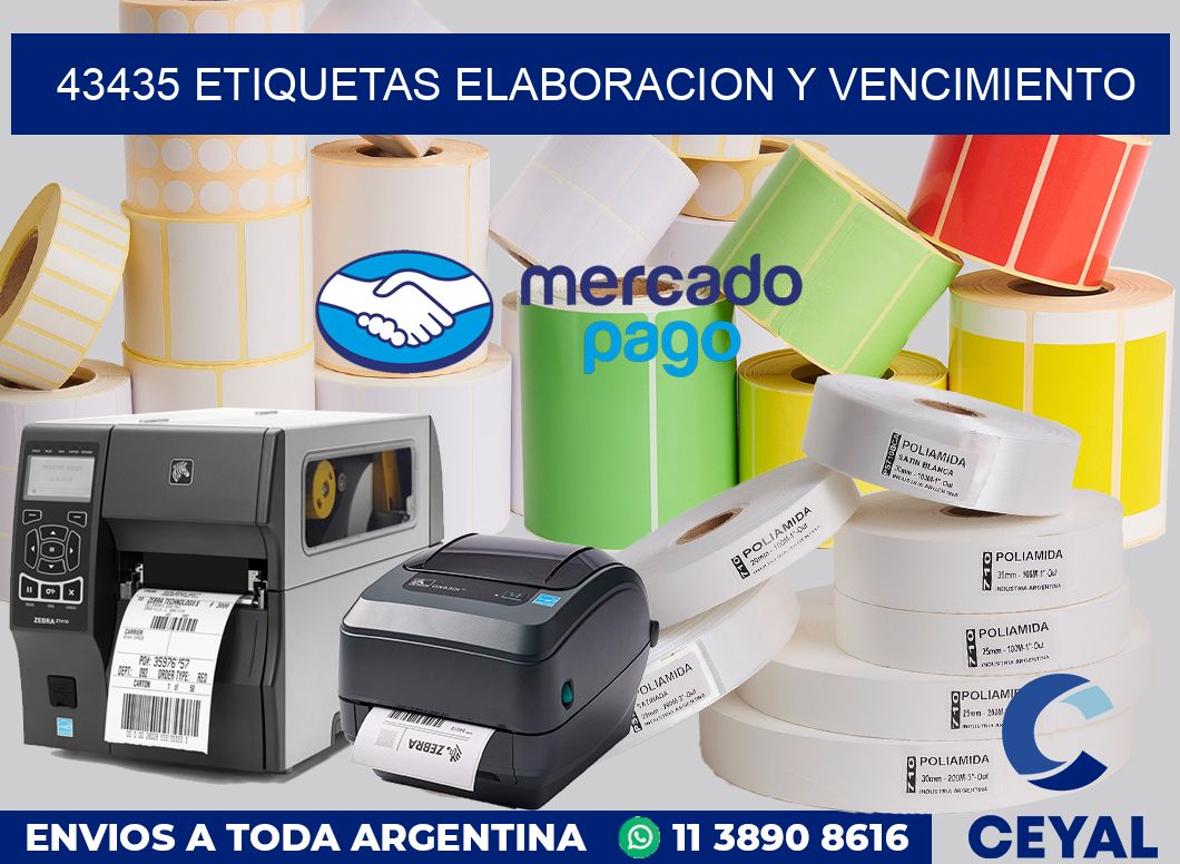 43435 Etiquetas elaboracion y vencimiento