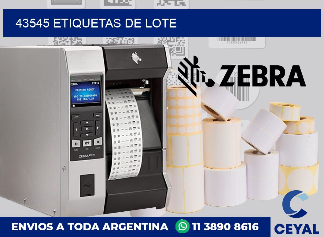 43545 Etiquetas de lote