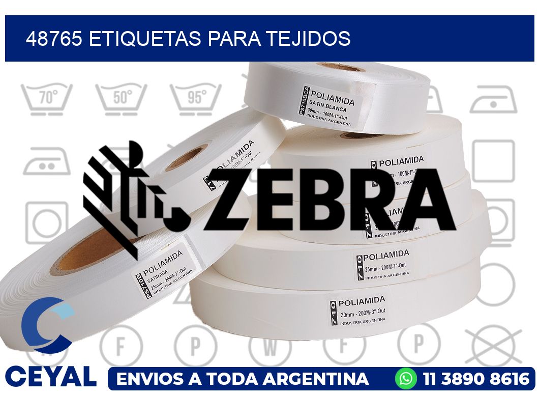 48765 Etiquetas para tejidos