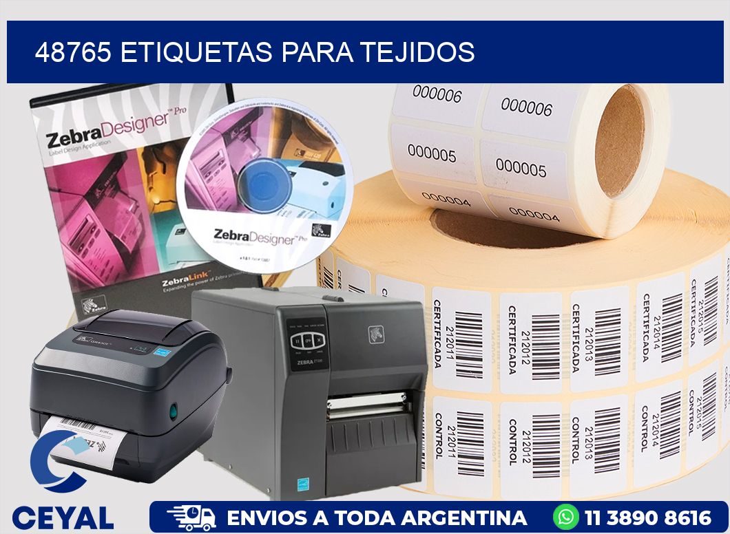 48765 Etiquetas para tejidos