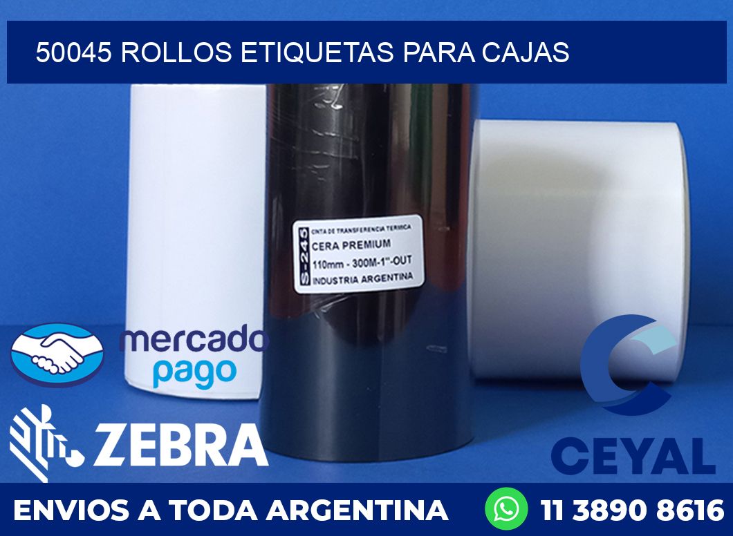 50045 rollos etiquetas para cajas