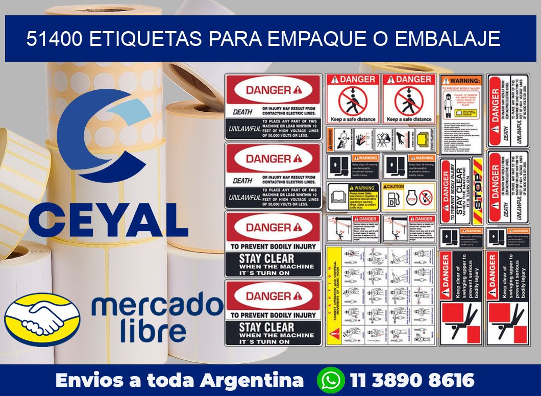 51400 Etiquetas para empaque o embalaje