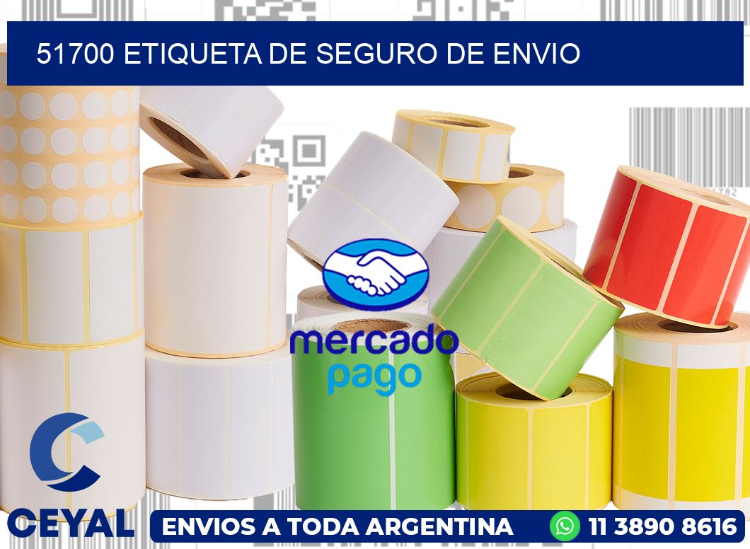 51700 Etiqueta de seguro de envio