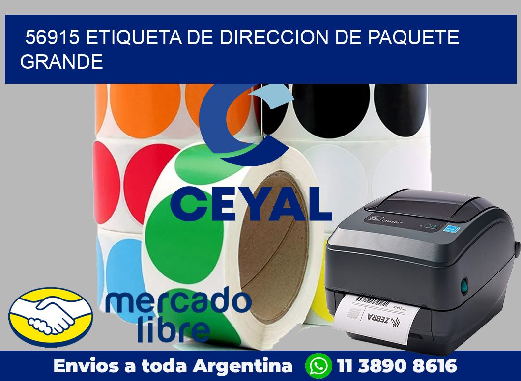 56915 Etiqueta de direccion de paquete grande