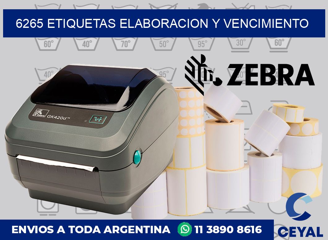 6265 Etiquetas elaboracion y vencimiento