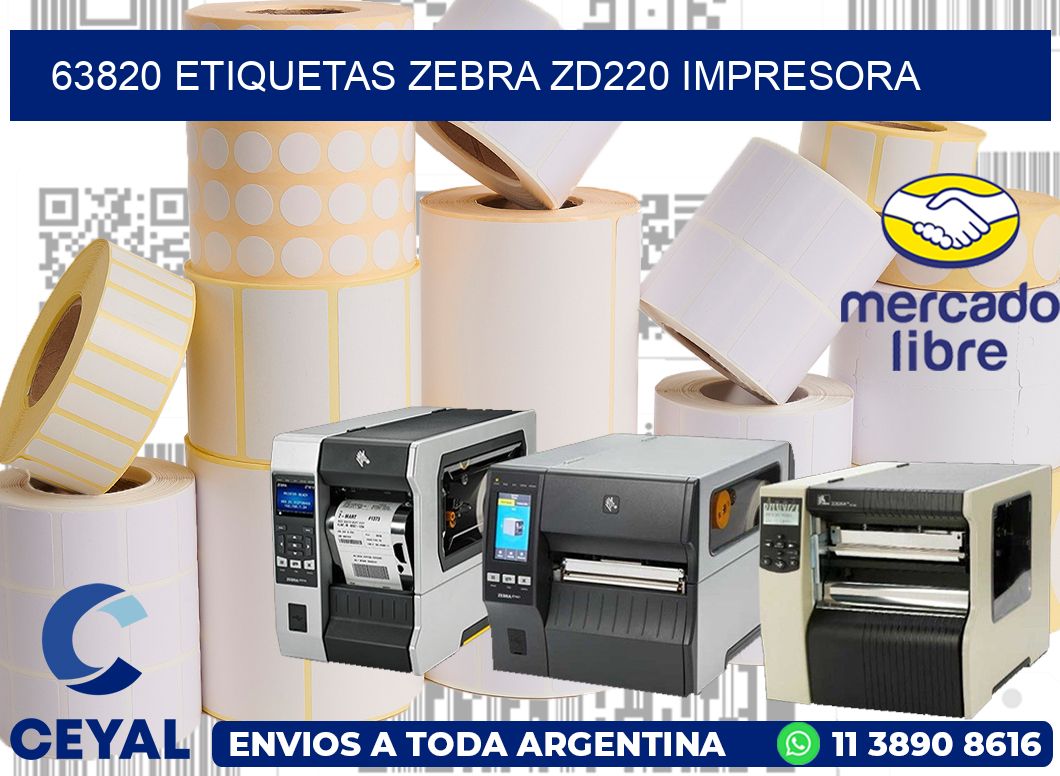 63820 etiquetas Zebra zd220 impresora