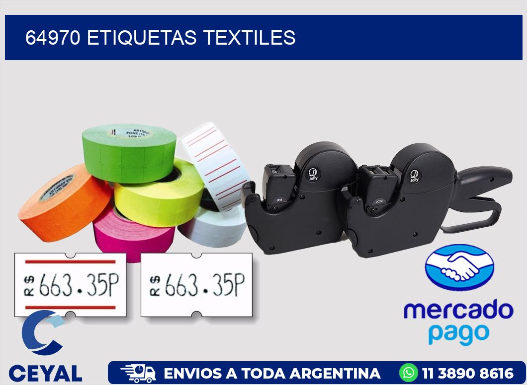 64970 etiquetas textiles