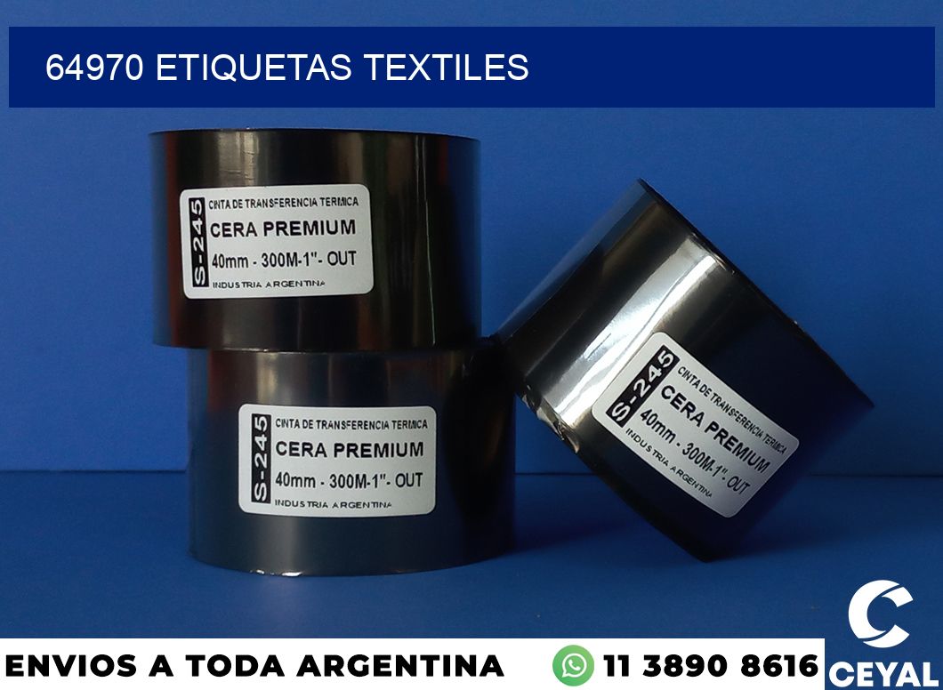 64970 etiquetas textiles
