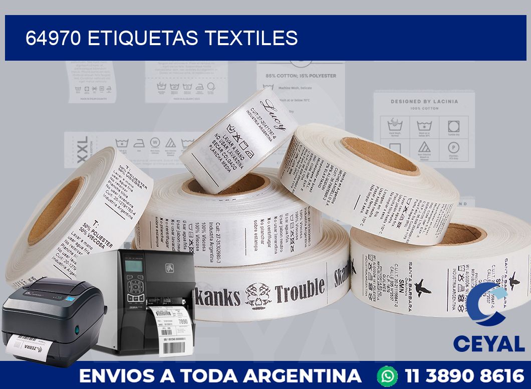64970 etiquetas textiles