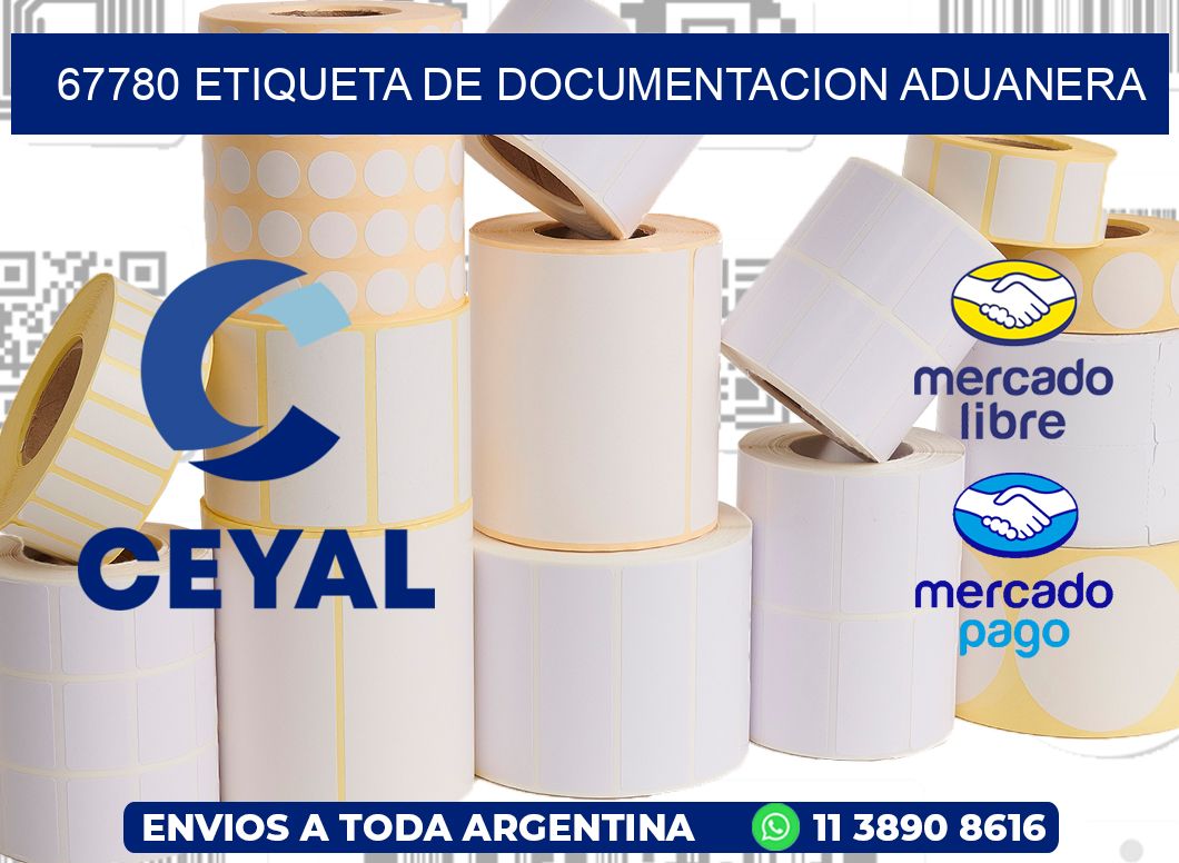 67780 Etiqueta de documentacion aduanera