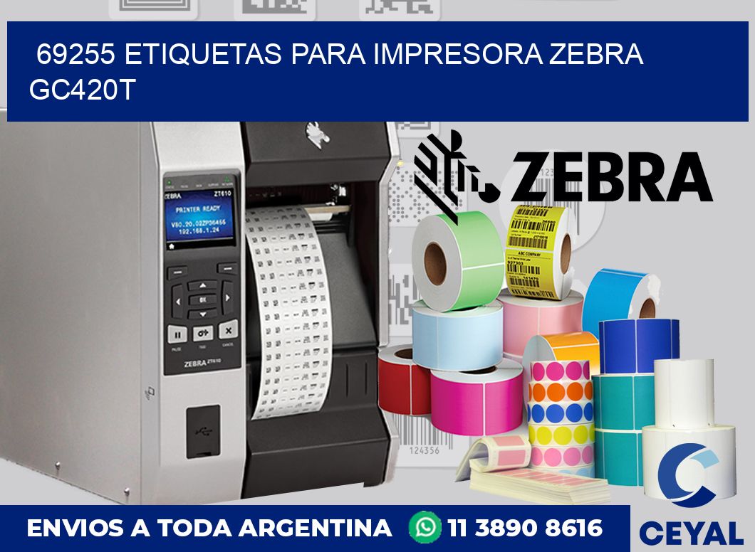 69255 etiquetas para impresora zebra GC420T