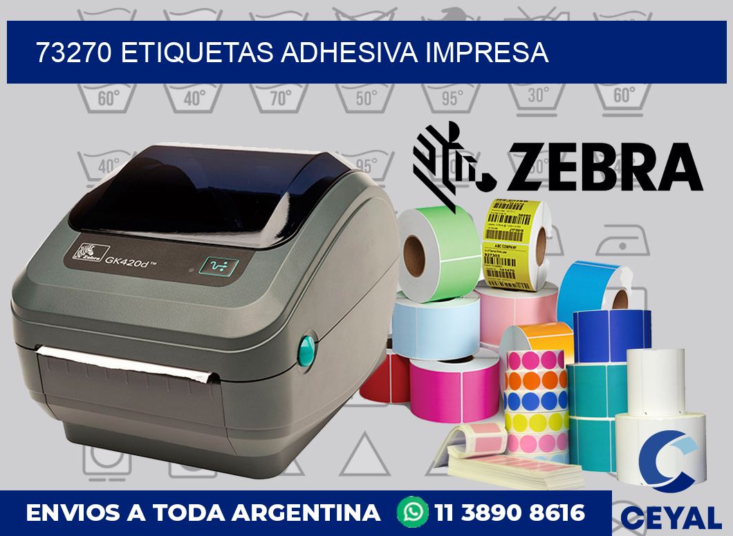 73270 etiquetas adhesiva impresa