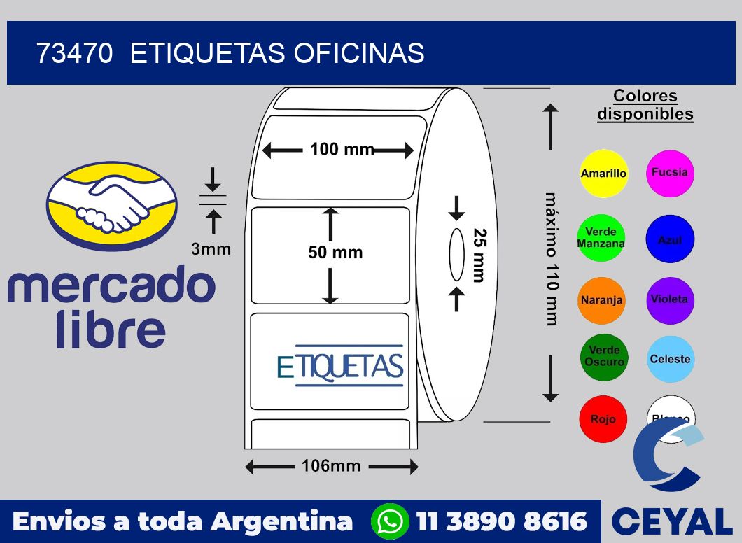 73470  Etiquetas oficinas