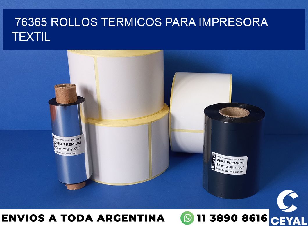 76365 rollos termicos para impresora textil