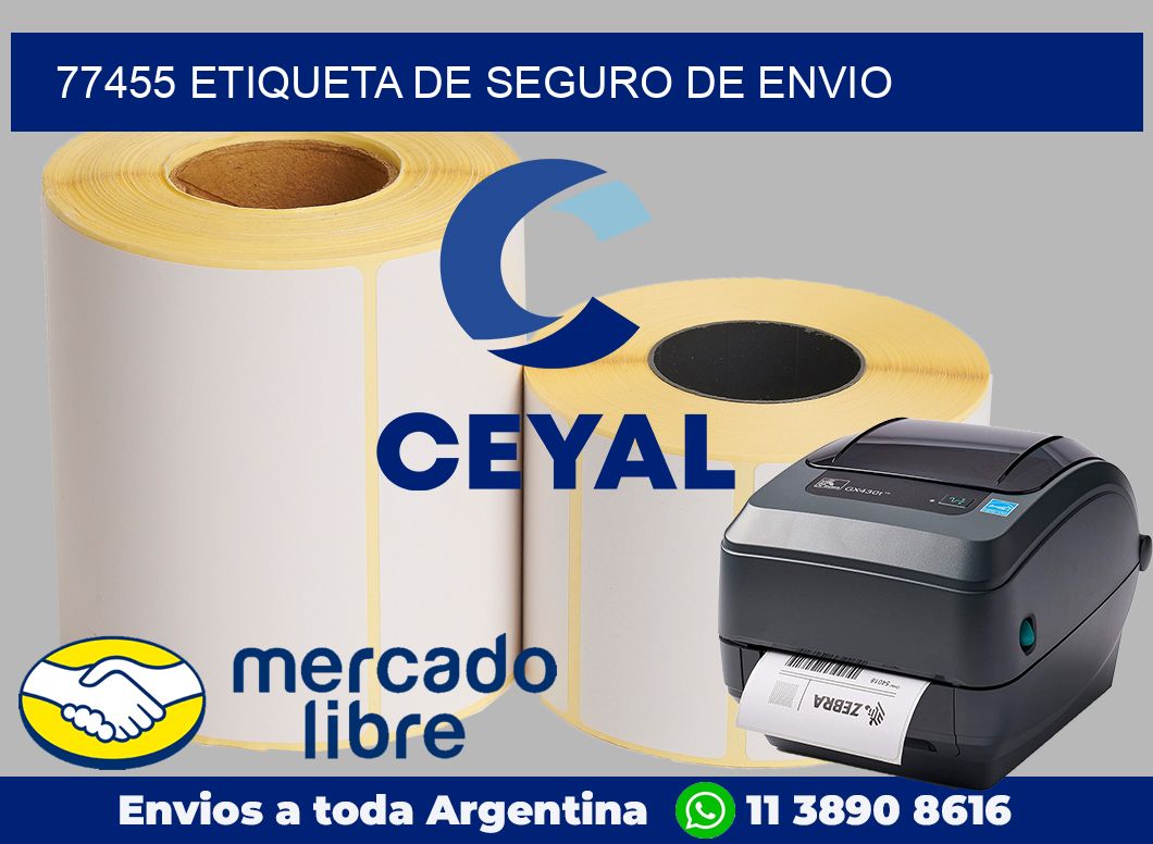 77455 Etiqueta de seguro de envio