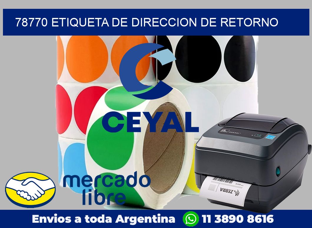78770 Etiqueta de direccion de retorno