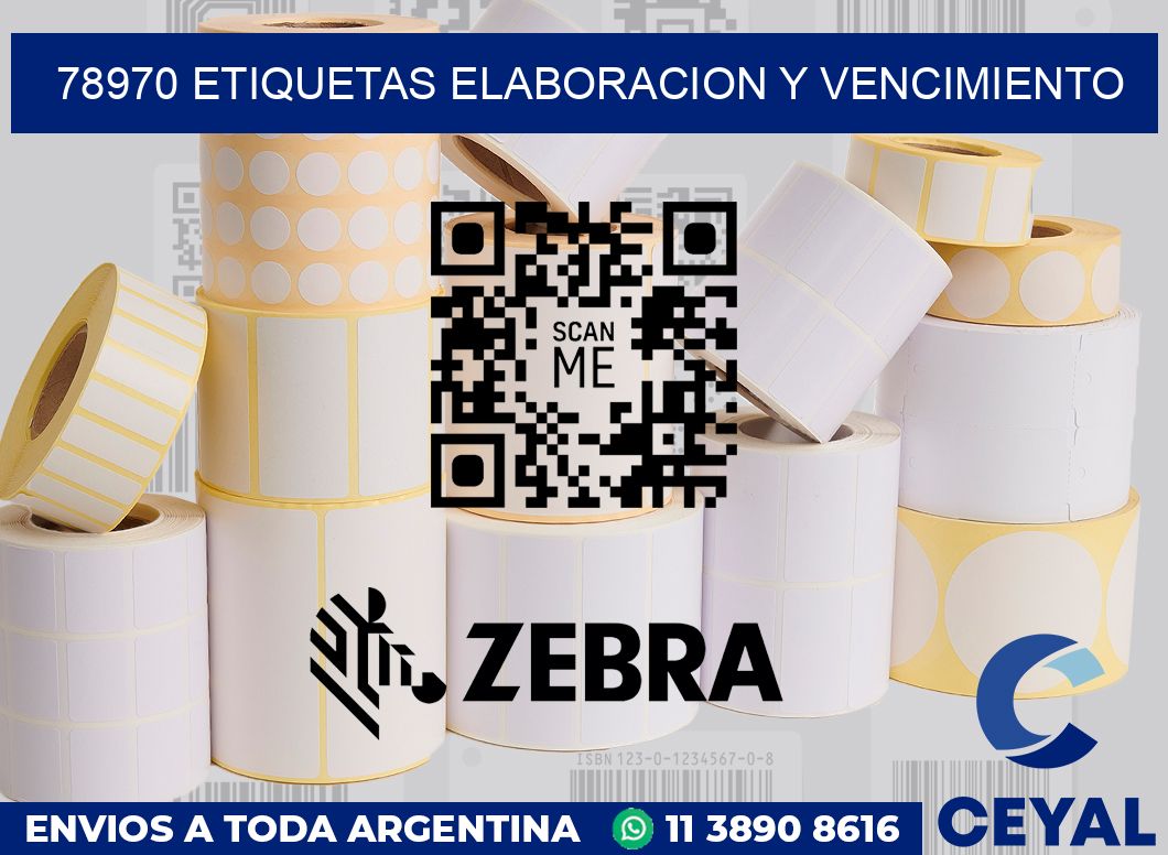 78970 Etiquetas elaboracion y vencimiento