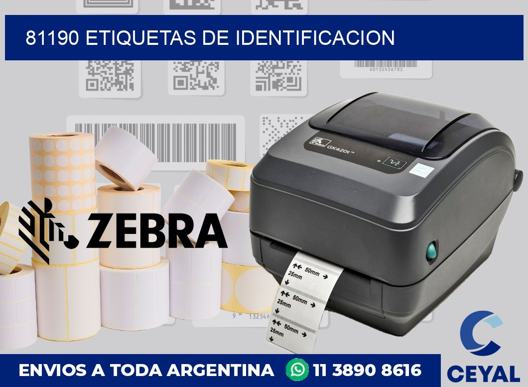 81190 Etiquetas de identificacion