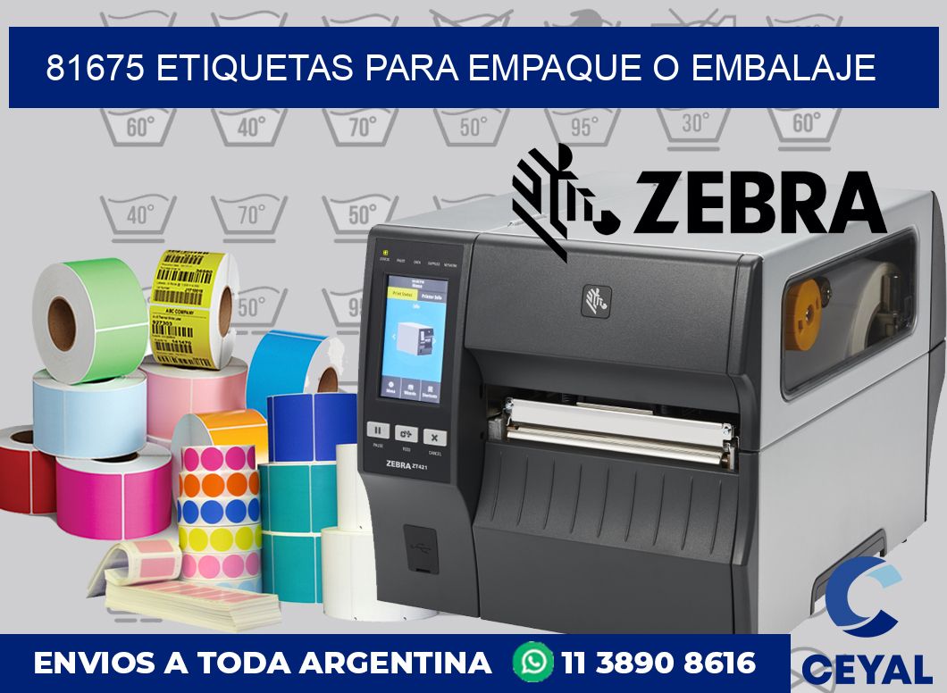 81675 etiquetas para empaque o embalaje