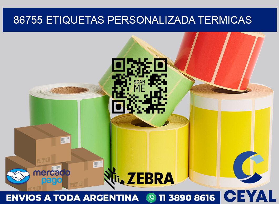 86755 etiquetas personalizada termicas